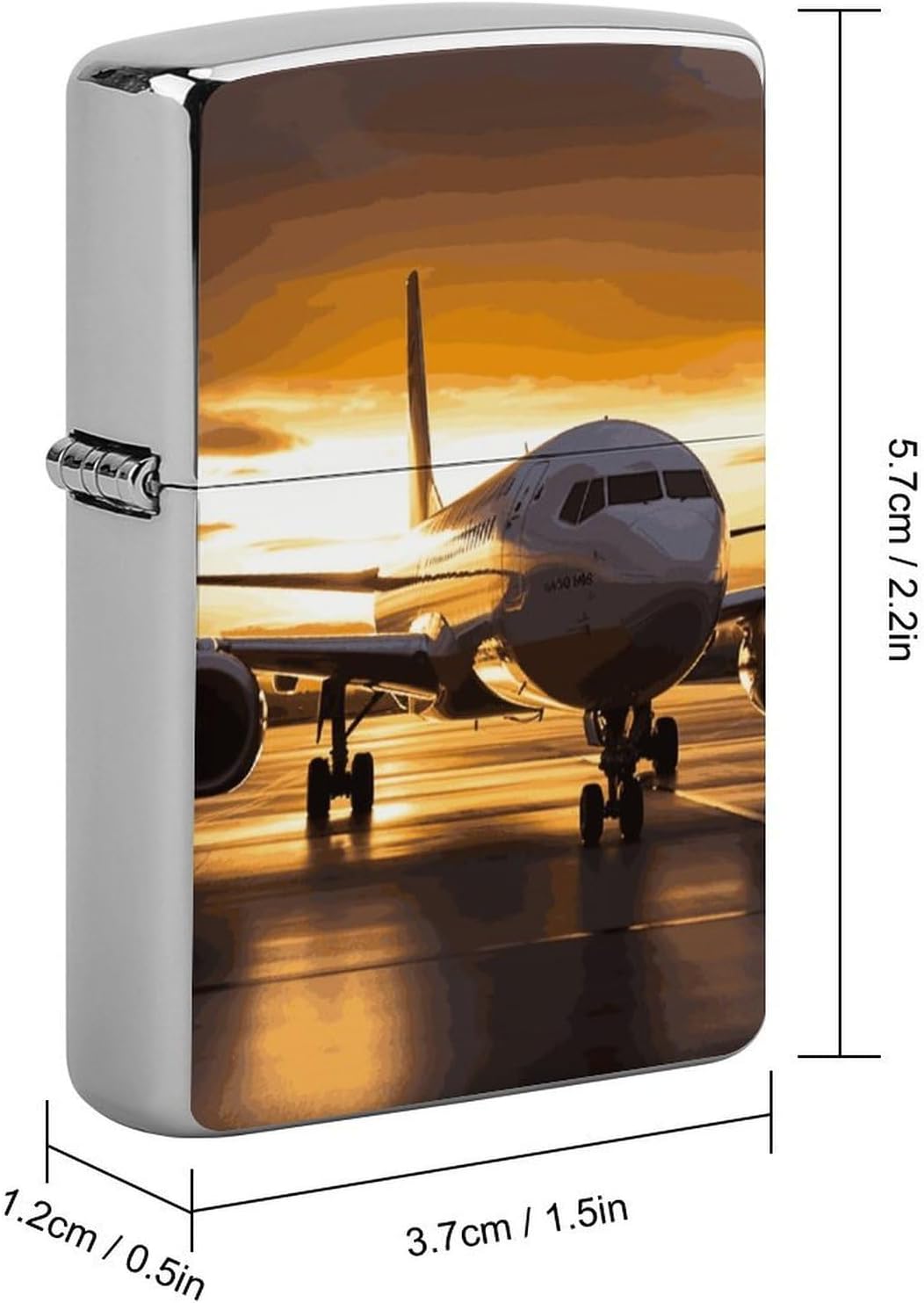 Airplane in The Evening Light Metal Lighter Cover Case Pouch Holder image 2