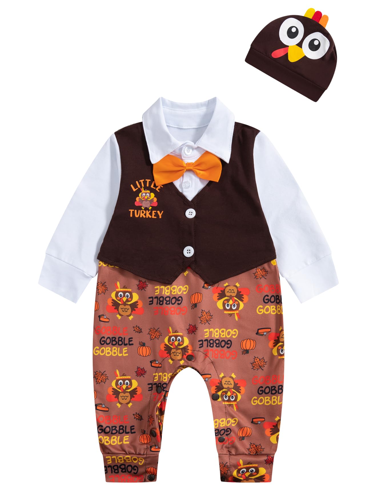 Thanksgiving Baby Boy Outfit My First Thanksgiving Infant Turkey Romper