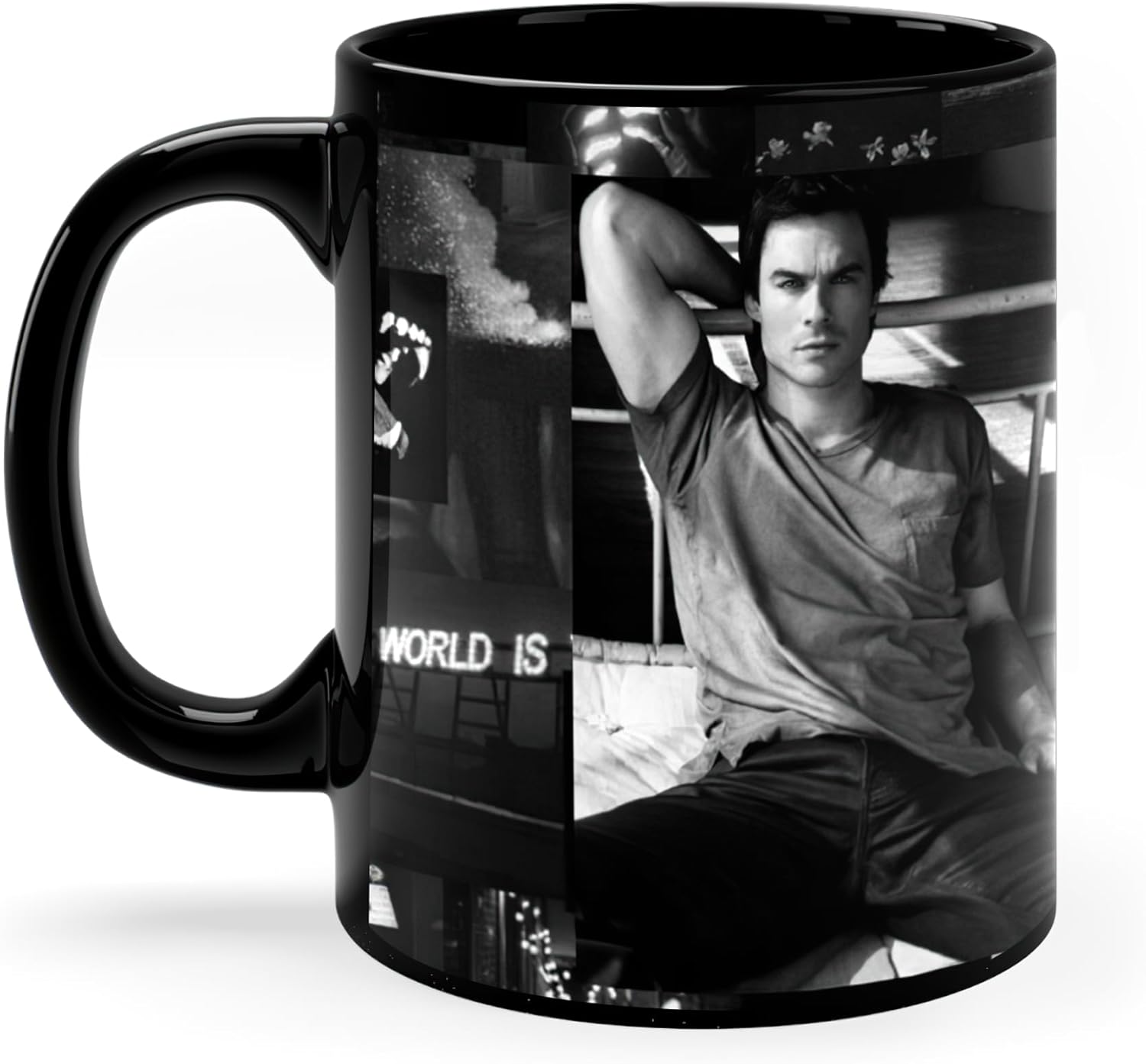 Tea Cups Damon White Ceramic Salvatore Collage Gifts 11 oz