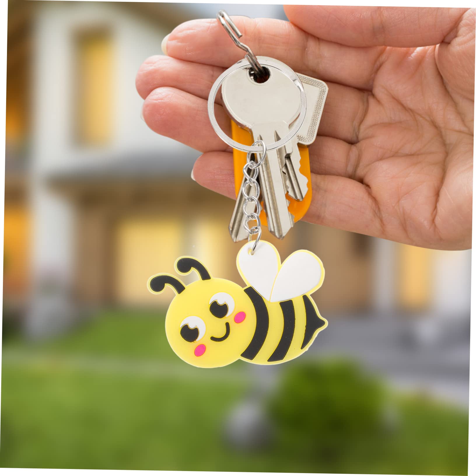 COLLBATH 72piezas Adorable Bee Keyring Cartoon Bee Keychain Pendant Decor Creativo Para Fiestas y Accesorios De Bolsos