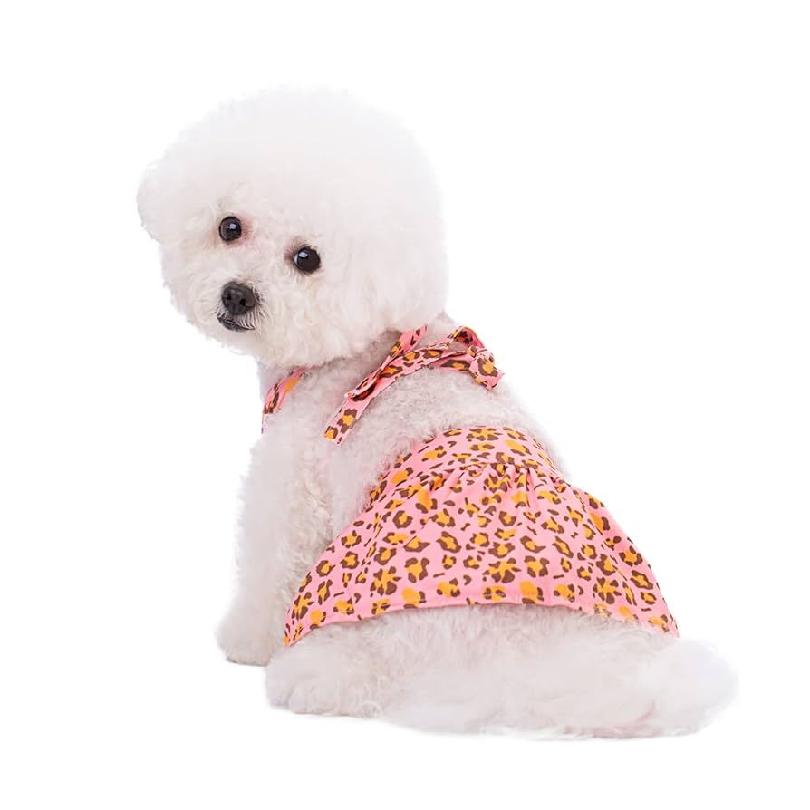 Amazon | MEIAOJIA 犬服 水着 水泳着 犬猫用 ビキニ 豹柄 入浴