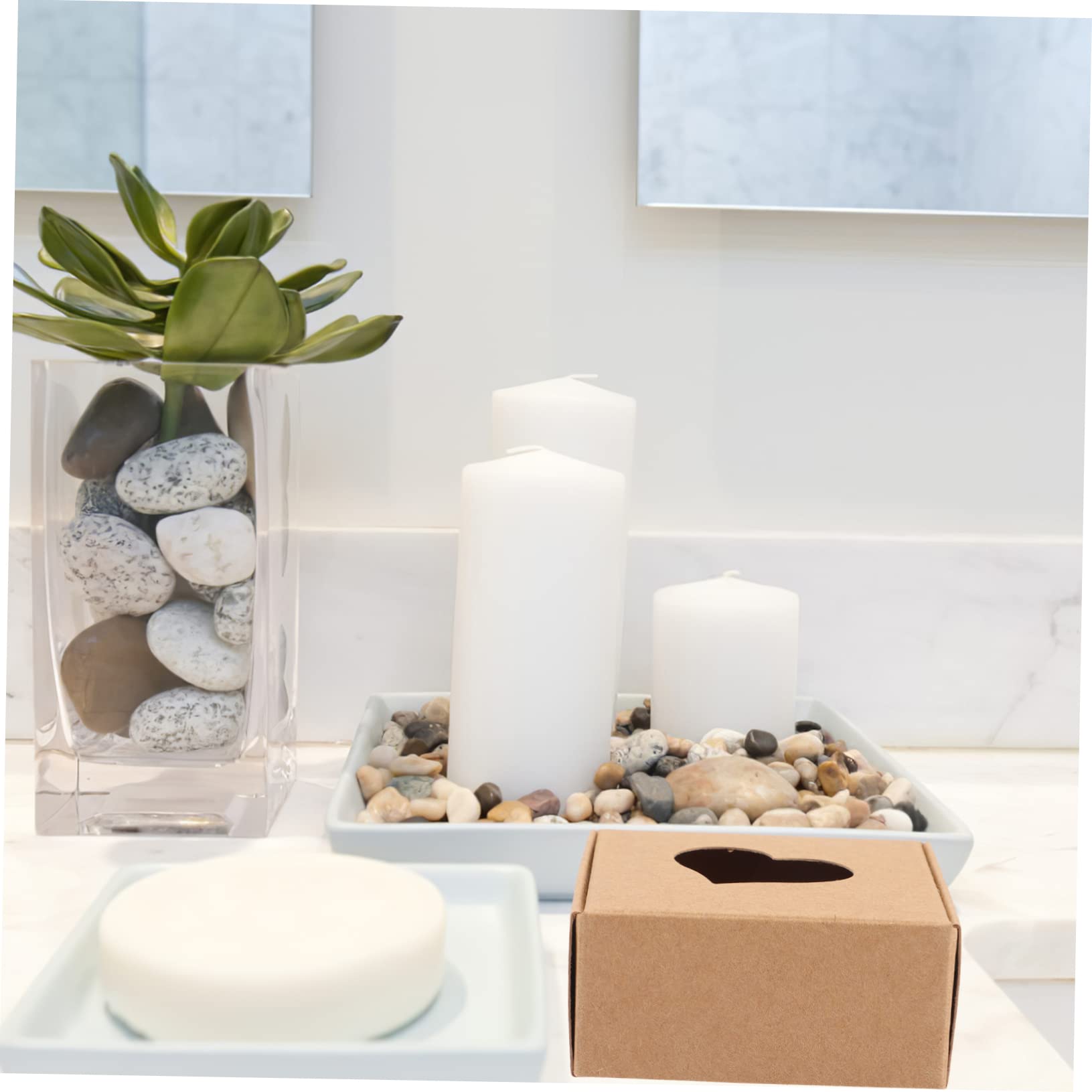 SOLUSTRE 40stücke Kraftpapier Geschenkkartons Mit Herz-löchern Für Handgemachte Seifenverpackungen Für Und Bastelprojekte