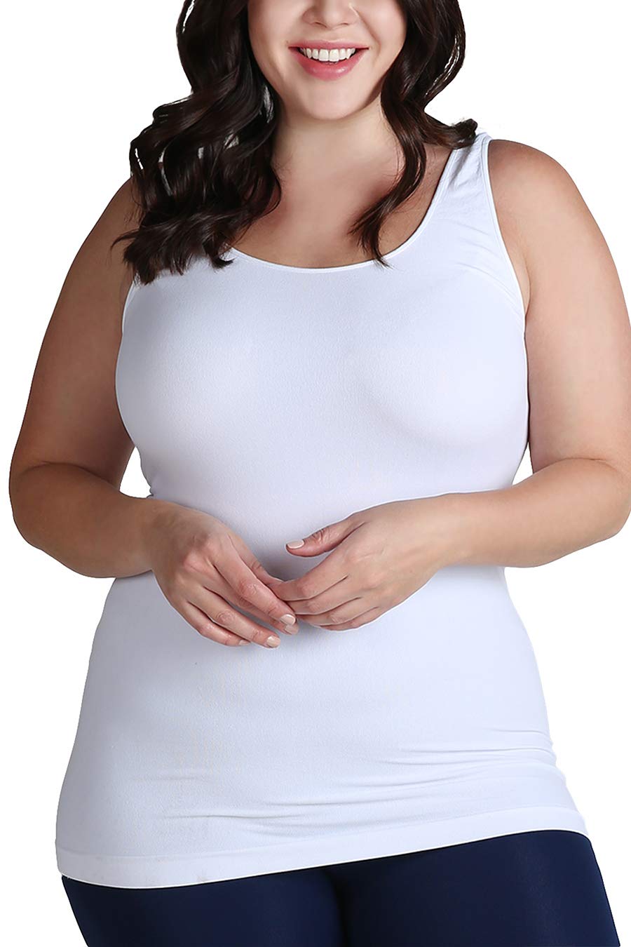 Women Seamless Premium Classic Tank Top, Made in U.S.A, Plus Size