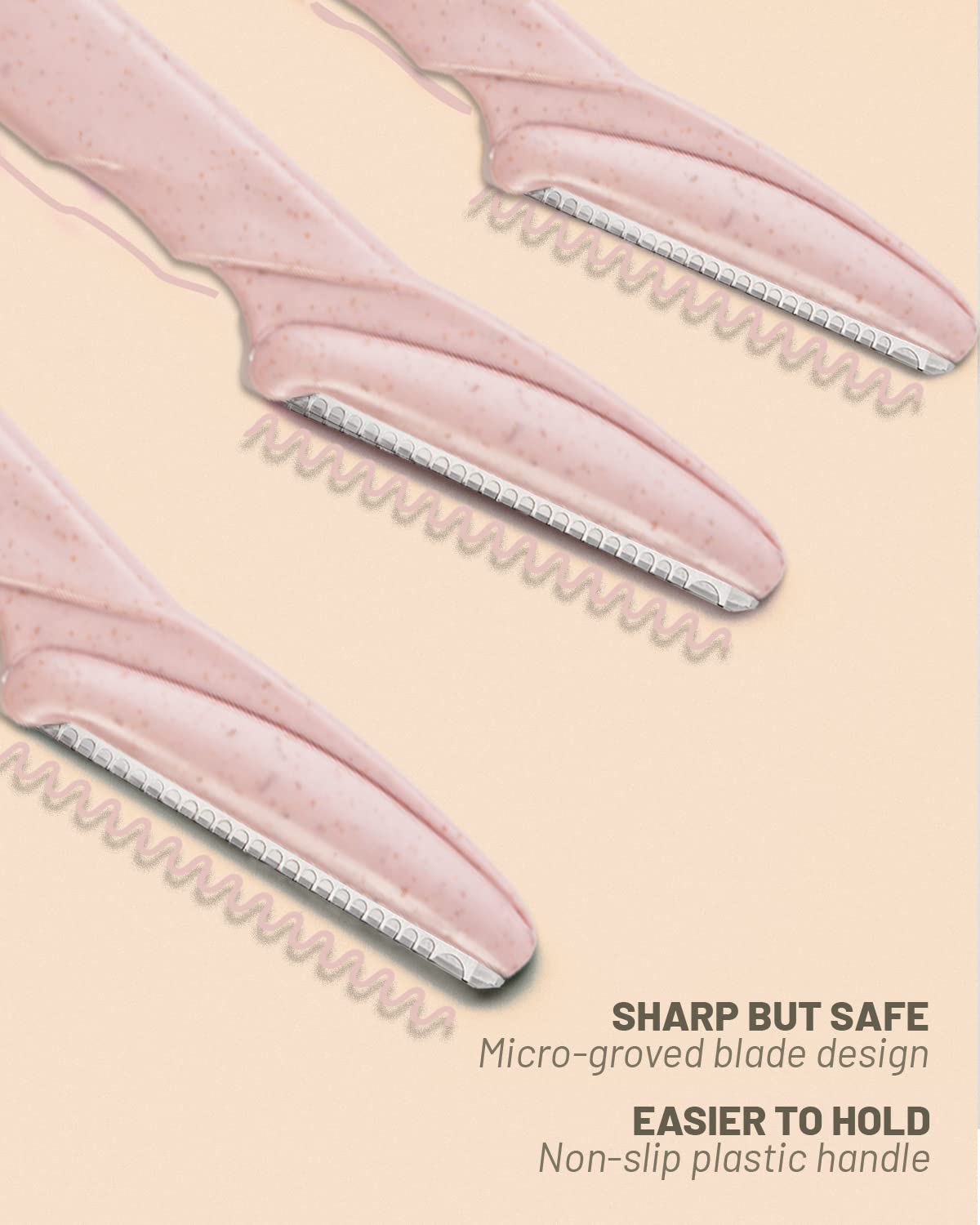 MoHern Dermaplaning Tool for Face, 30 Pcs Dermaplane Razor for Face, Multipurpose Face Razors for Women and Men, Pink: 30 Count (Pack of 1) Pink