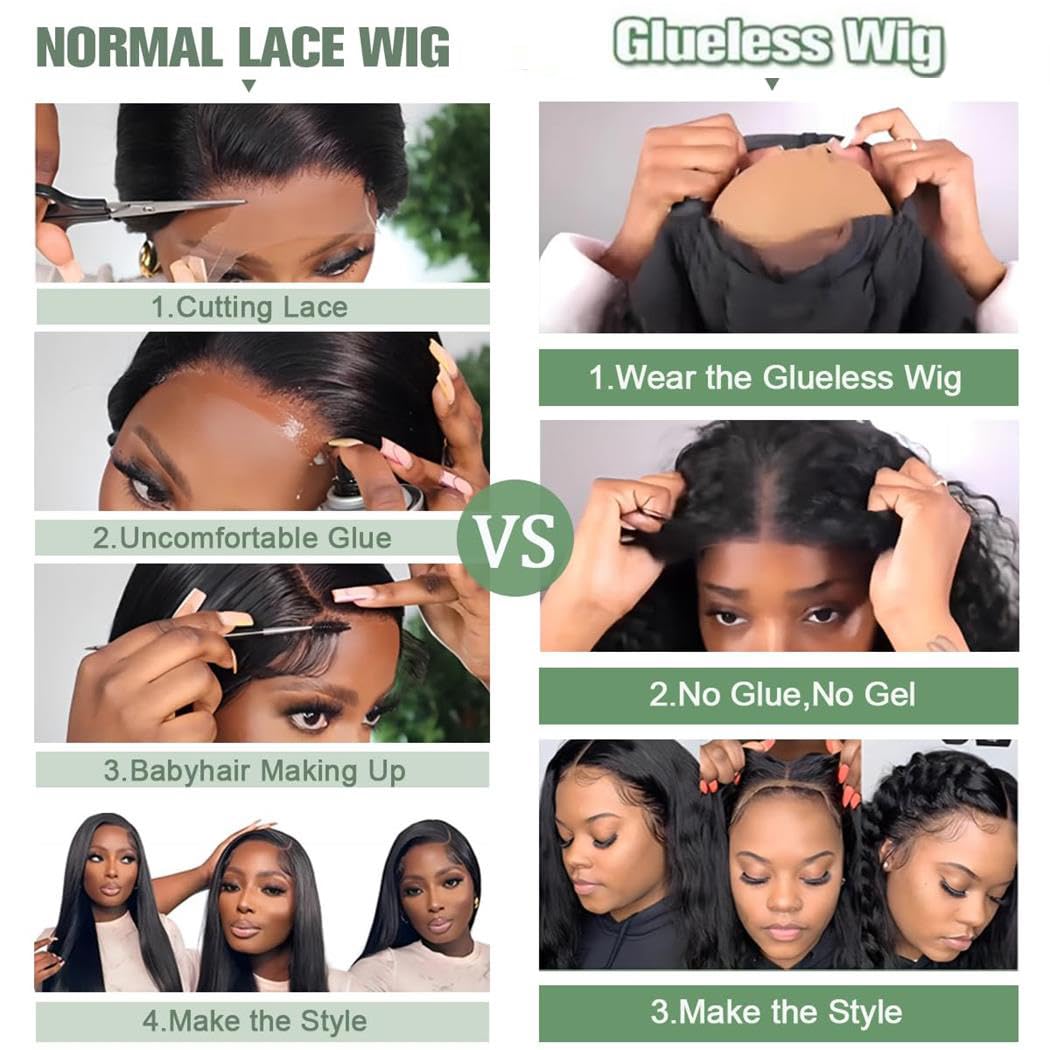 26 Inch Lace Front Wigs Human Hair 10A 6x4 Glueless Wigs Human Hair Pre Plucked Pre Cut Body Wave Lace Front Wigs Human Hair 180% Denisty HD Transparent Lace Frontal Wigs Human Hair For Black Women
