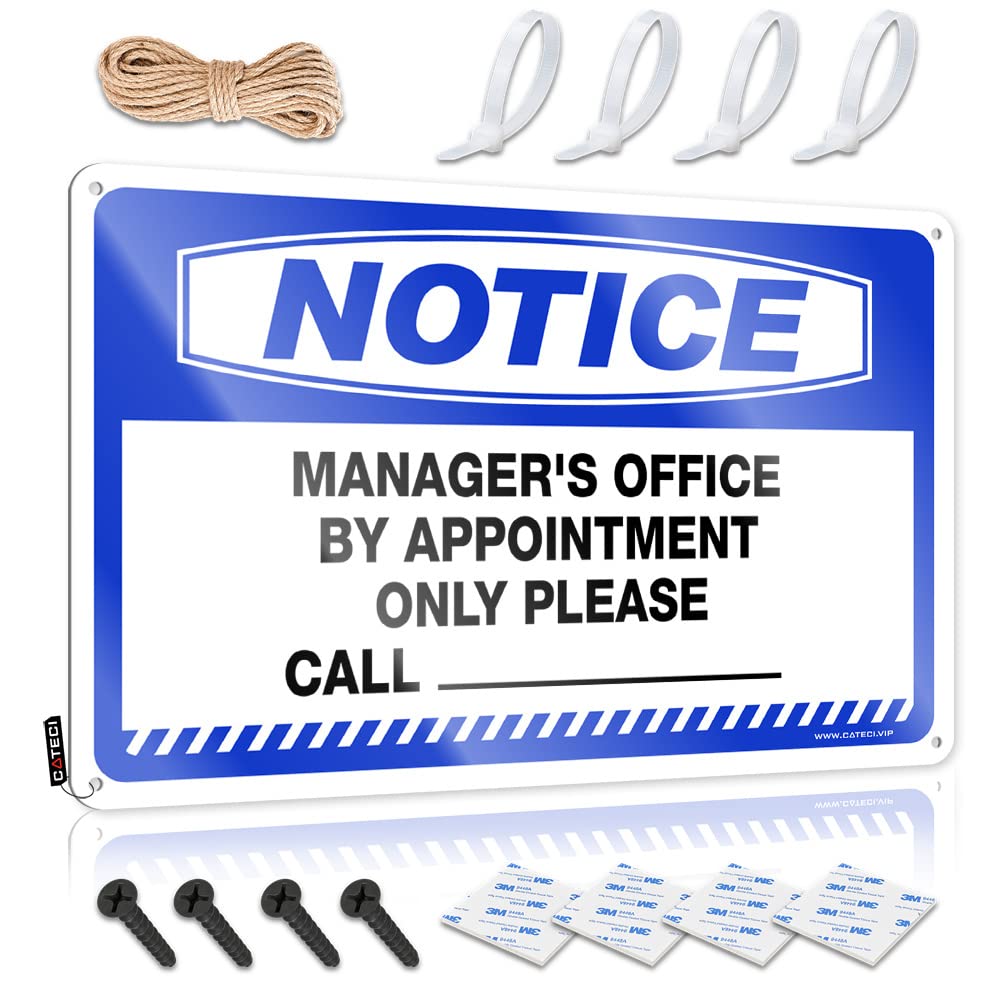 Bbq Signs Outdoor Notice Manager'S Office By Appointment Only Please Tin Sign Tin Signs Camping Rules Sports Bar Decor
