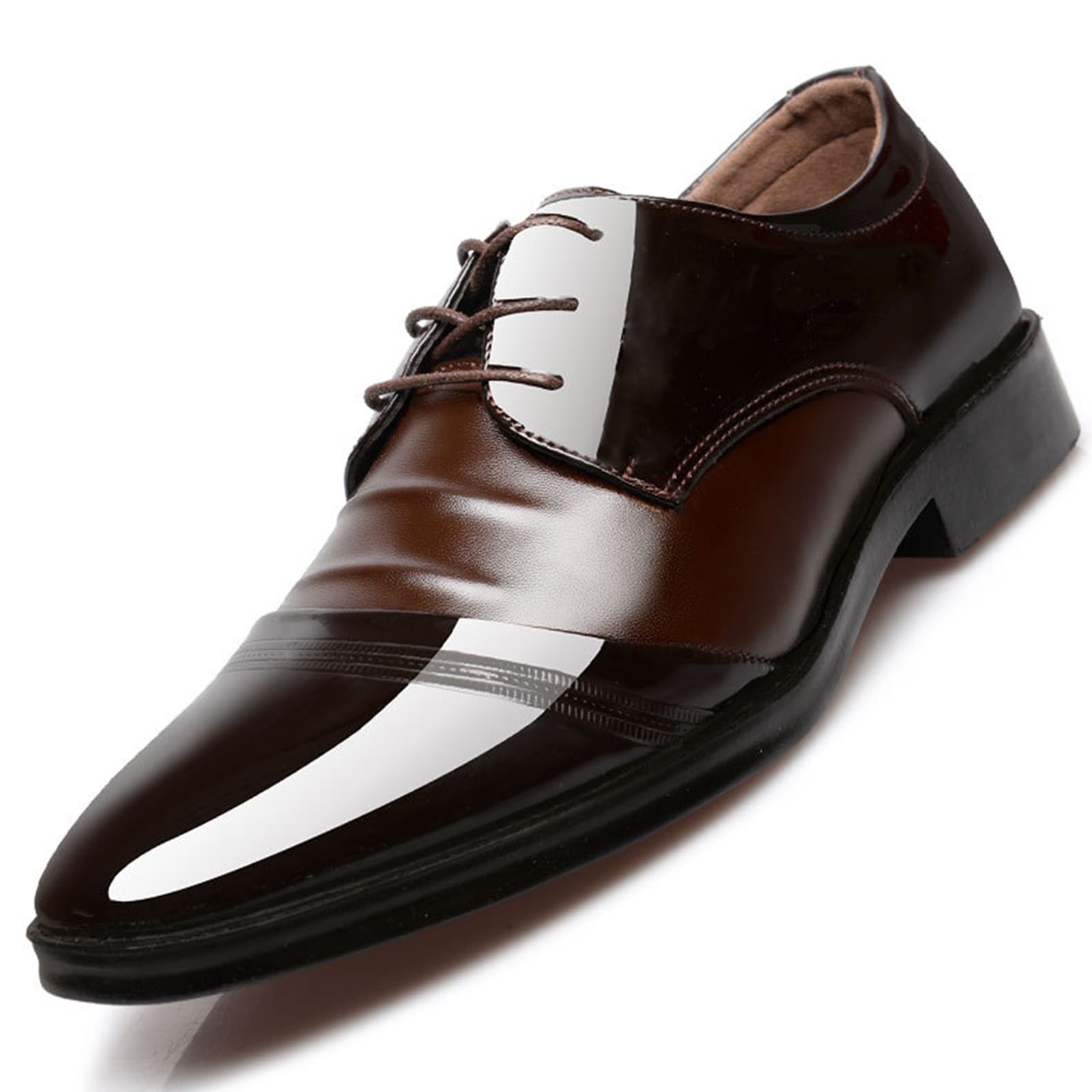 Scarpe Eleganti Uomo Basse Stringate Scarpe Oxford in Pelle | Casual comode A Punta Antiscivolo Impermeabile Matrimonio Business Abito Cerimonia