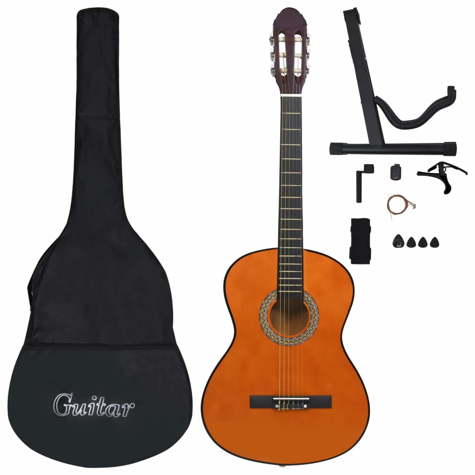 LAPOOH Set Chitarra Classica per Principianti 12 pz 4/4 39",Arte e Svago,Hobby e Arti Creative,Strumenti Musicali,Strumenti a Corda,Chitarre-70113