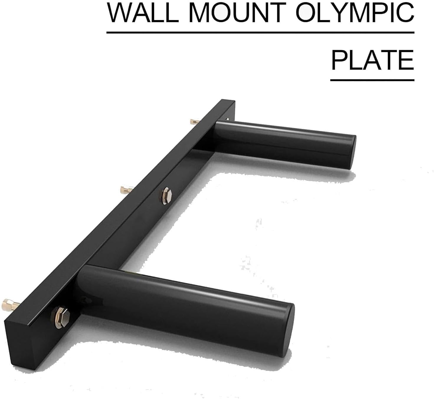 Fitness Weight Plate Storage Rack, Weight Plate Holder Wall Mounted Bumper Plate Storage for Home Gym, Fit 2in Olympic Plates,3-peg