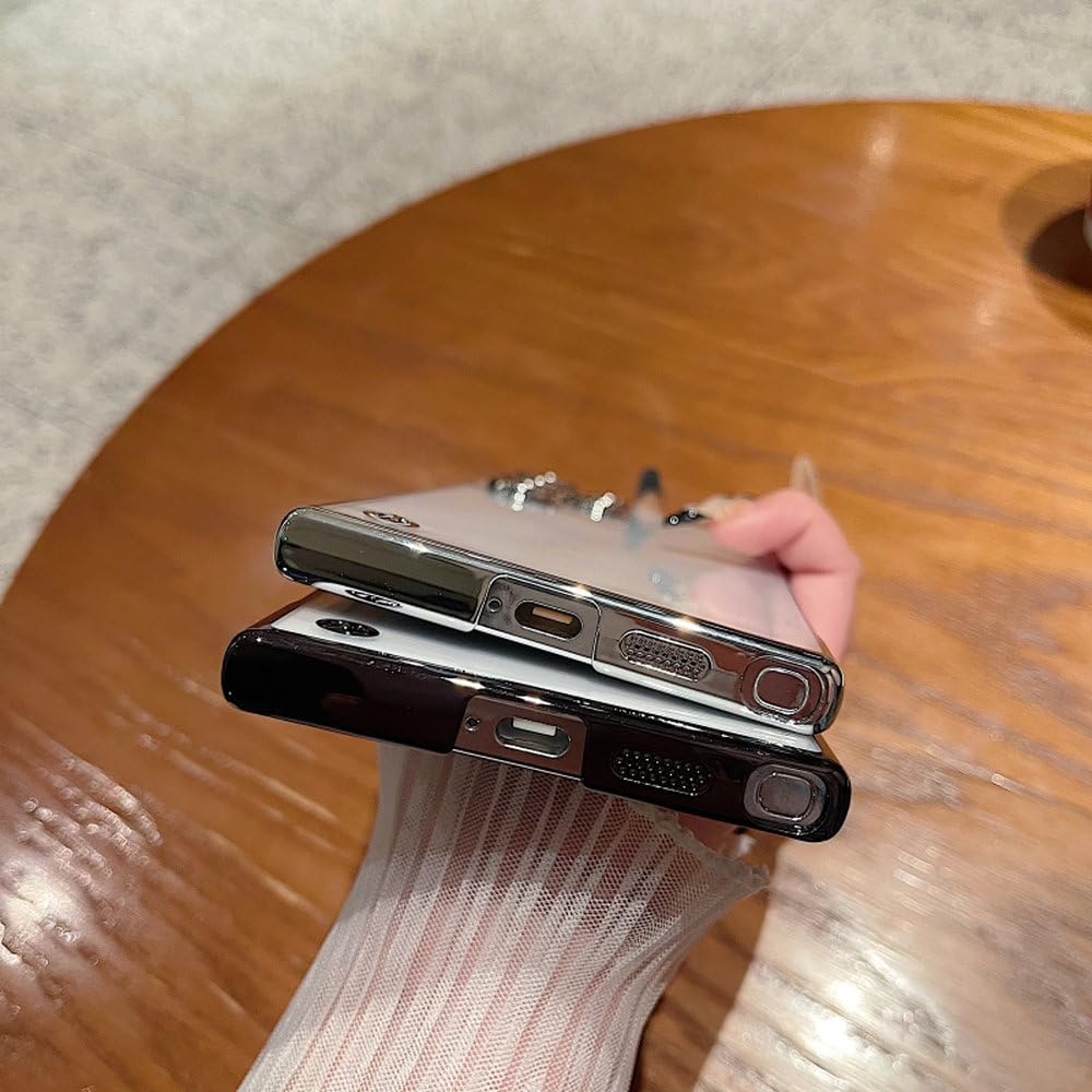 Ultracienka bezramkowa galwanizowana twarda obudowa PC do Samsung S24 S23 S22 Ultra, srebrna, do S22