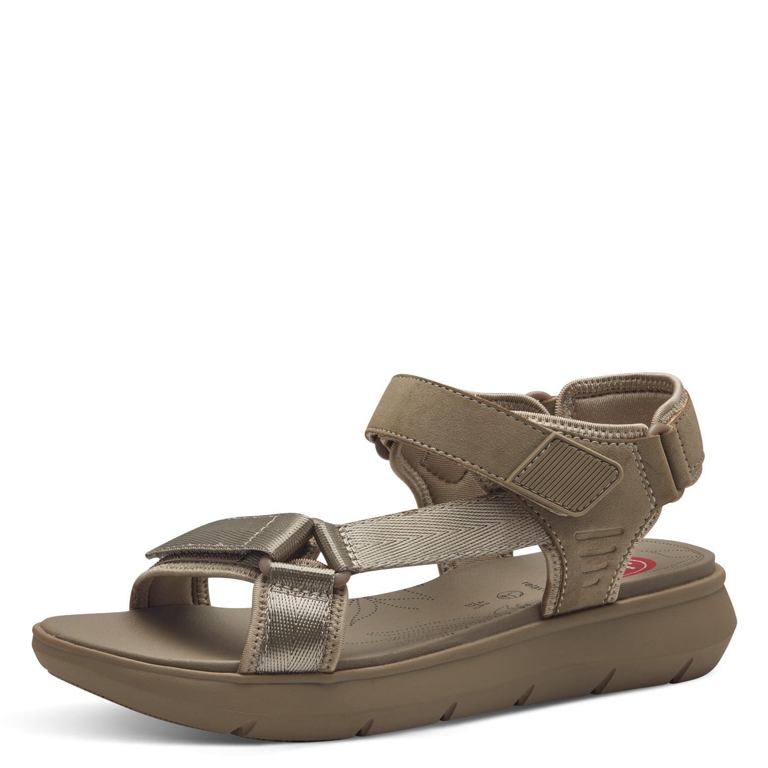 Jana Women’s Flat Sandals with Velcro Vegan, Sage, 5 UK