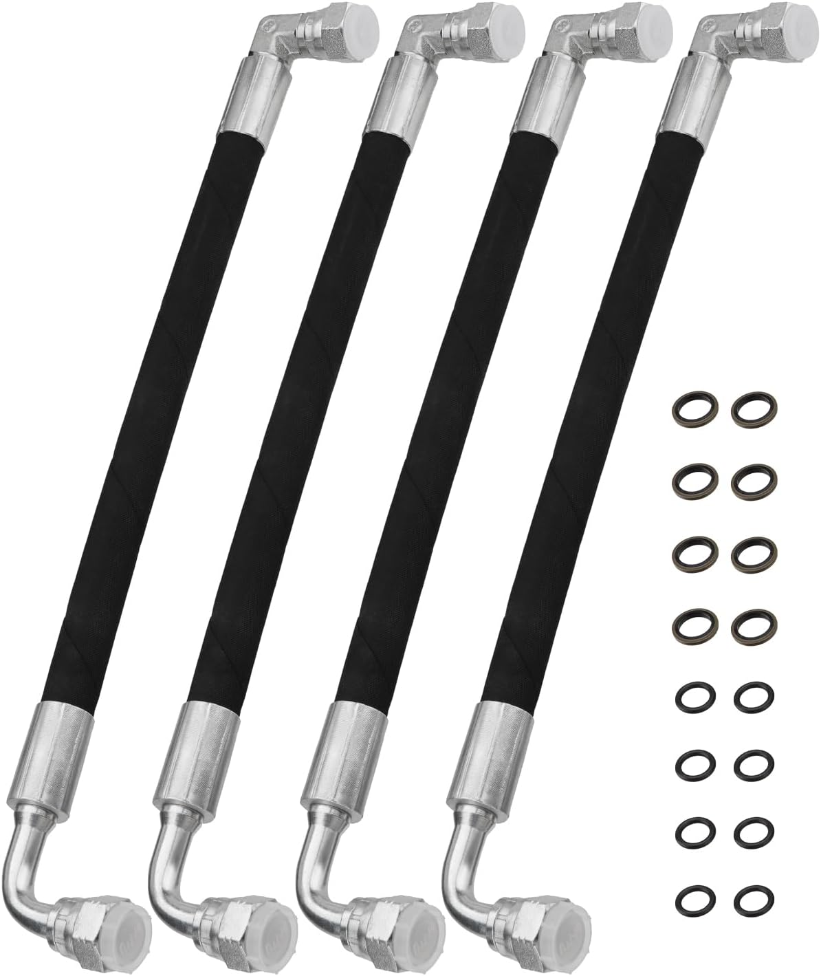 4pcs Hydraulic Hose AW29374 Compatible with John Deere 400E 400X 400CX 410 419 420 430 512 120E 120R D120 H120 H130 H160 H165 200CX 200X 210 300 300E 300CX 300X 300R