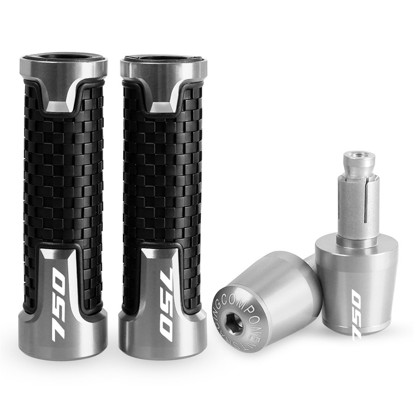 7/8 "22 Millimetri Moto Anti-Slip Manubrio Manopole PER KAWASAKI Z750 2007 2008 2009 2010 2011 2012 2013