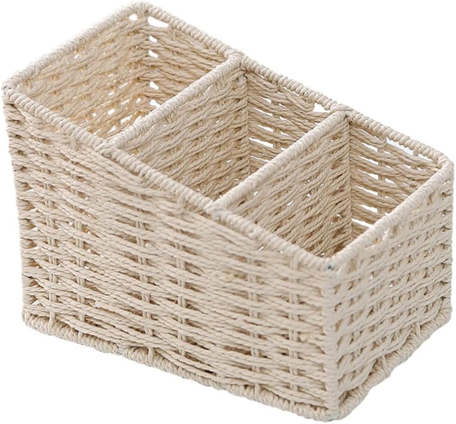 Rattan Compartment Basket wicker storage basket 3