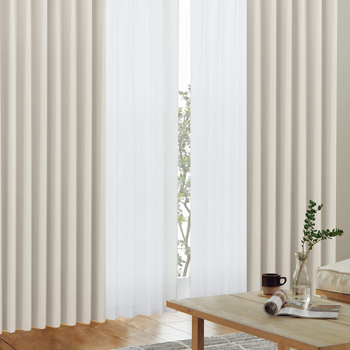 カーテンくれない 遮光カーテン ホワイト 日本製・防炎・ウォッシャブル Amazon｜カーテンくれない 「K-wave-D-pure white」 美しいホワイト