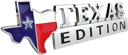 Miniatura 3 de OnlyYou.X - Calcomanía de Texas Edition Emblema Texas Edition Texas, calcomanía de Texas Editon para camioneta universal, 1 pieza de metal negro