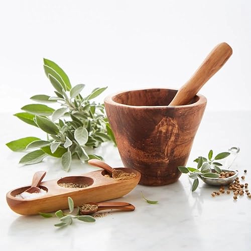 Miniatura 2 de Maja de mortero de madera de olivo