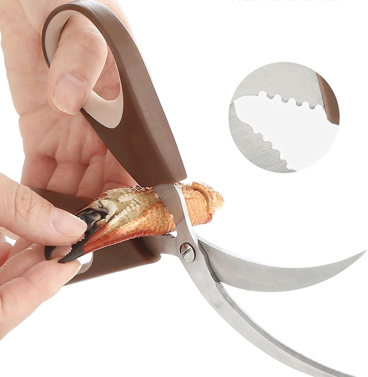 Professional Kitchen Scissors Multifunctional Stainless Steel Shears Seafood Fish Crab Shrimp Lobster Scissors