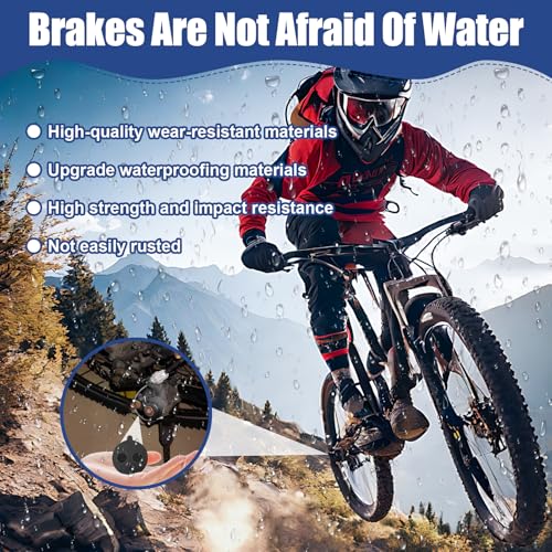 wilcractk 6 remblokken voor elektrische step en fiets/mountainbike, kopervezel, zwart, krachtige remmen, geschikt voor bergpaden en stadsgebruik - Afbeelding 7