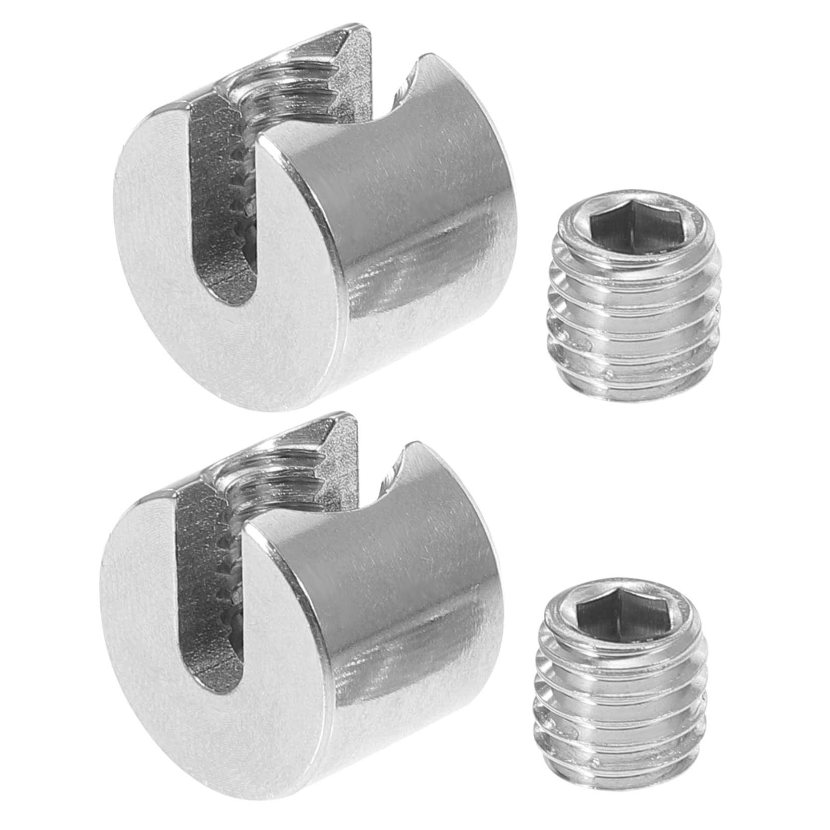 KICHOUSE Stainless Steel Chuck Wire Clamp Set M8x4 Cable Wire Clamps for Fence Railing