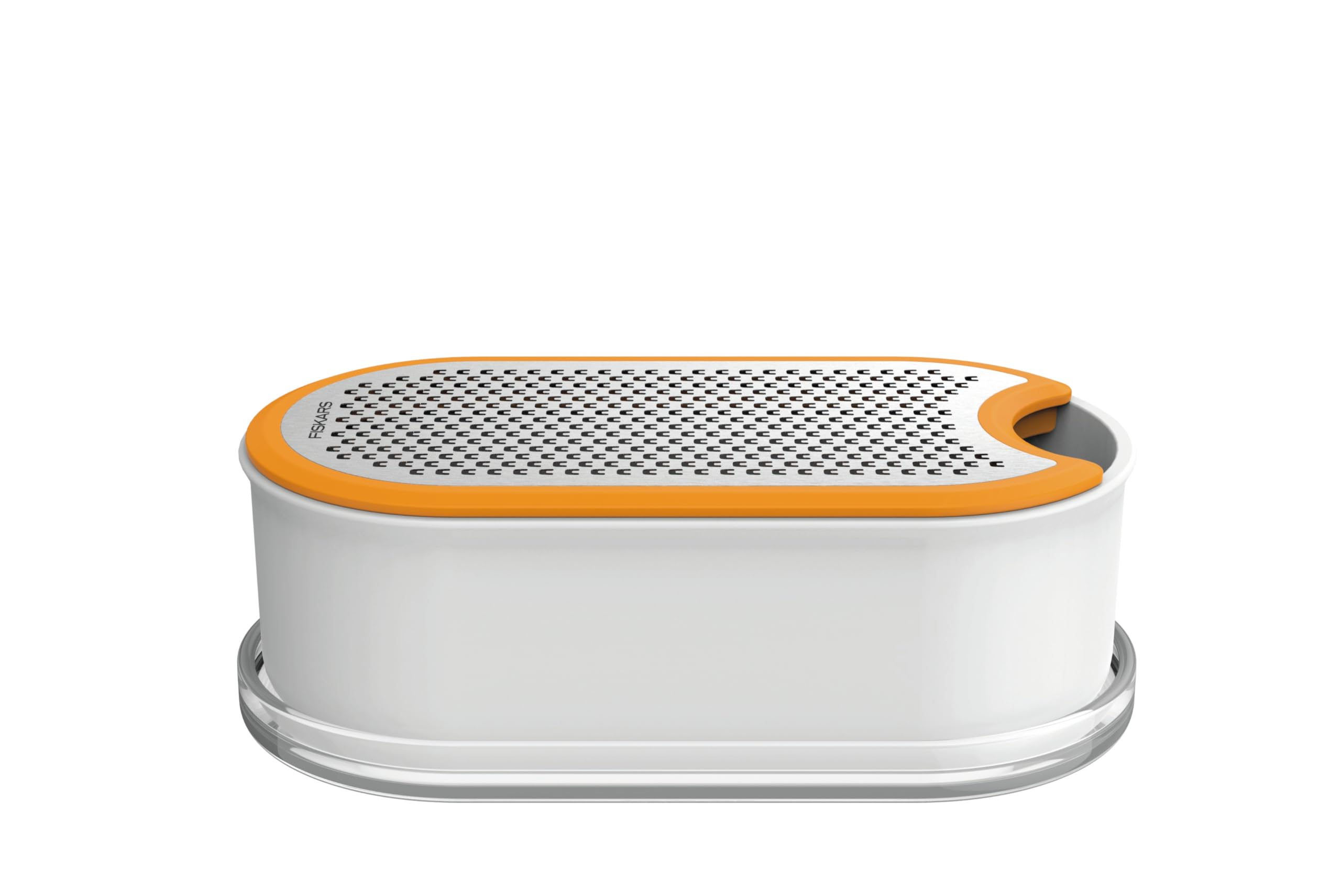 Fiskars Grattugia con contenitore, Dimensioni: 16,8 x 9,0 cm, Metallo/Plastica, Functional Form, 1019530
