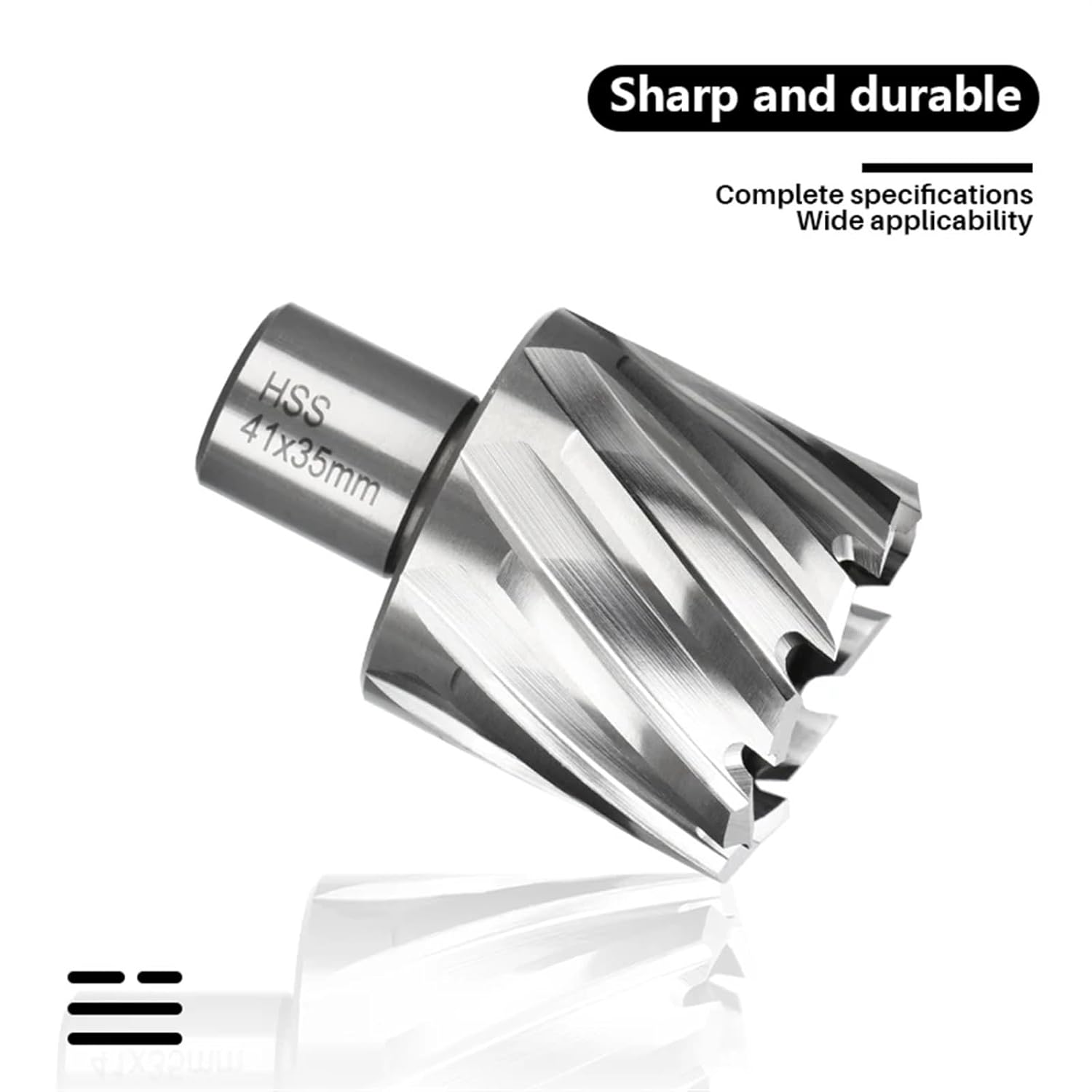 HSS Hole Opener 13-60mm Metal Core Drill Bit High Speed Steel Annular Hole Saw Hollow Drill Bit for Metal Tools 1Pcs(18x35mm)