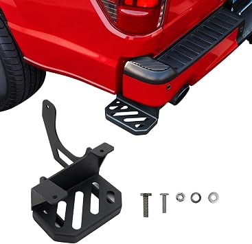 Rear Bed Step for 2024-2026 Ford F150 Driver Side 1PC | Tailgate Bed Rear Bumper Side Step Carbon Steel Tailgate Truck Bed Pedal for 2025 F-150 Accessories