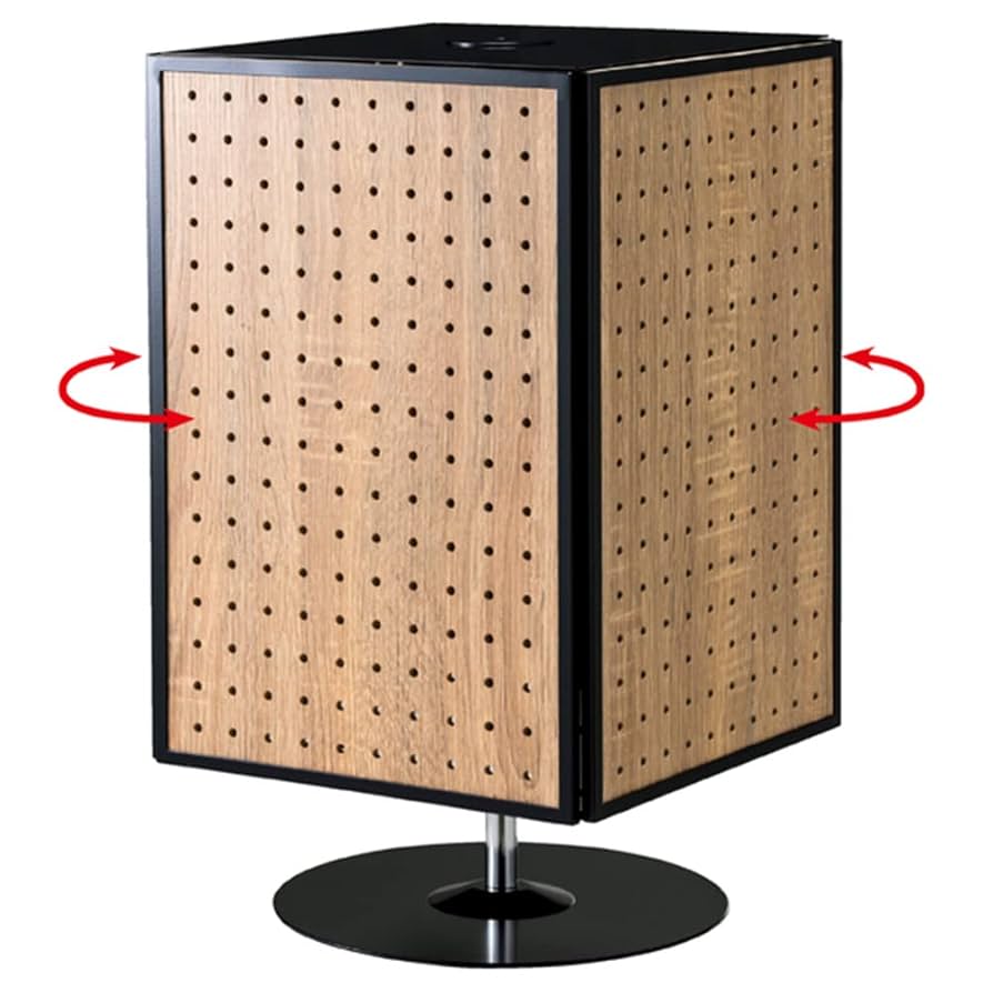 Amazon.co.jp: 卓上4面回転有孔ボード什器 ラスティック柄 1台