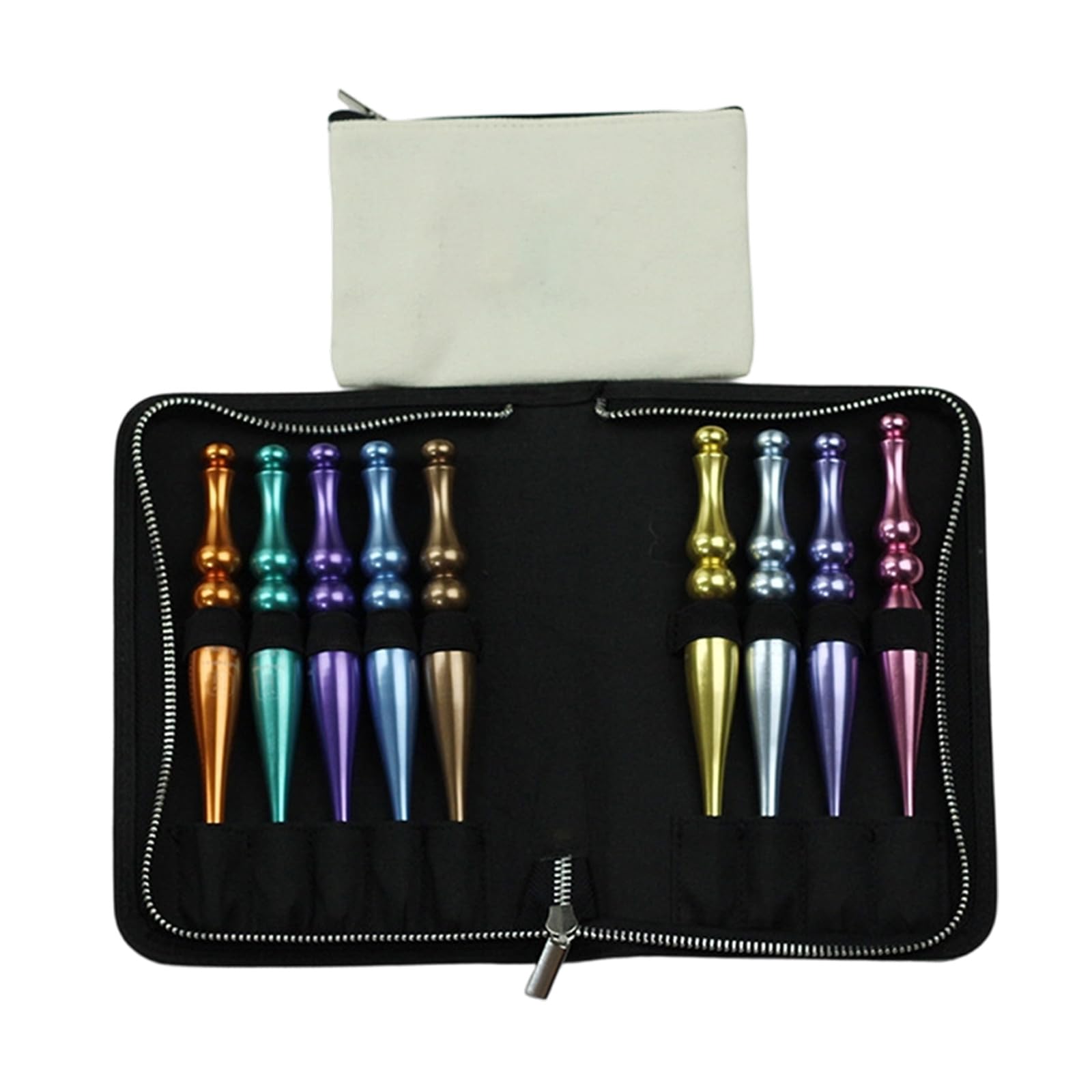 9pcs Ergonomic Grip Crochet Hooks for Knitting Weaving Aluminum Alloy Crochet Hooks for Beginner Enthusiasts 3.5mm-8.0mm for Various Sizes Needles Knitting Projects