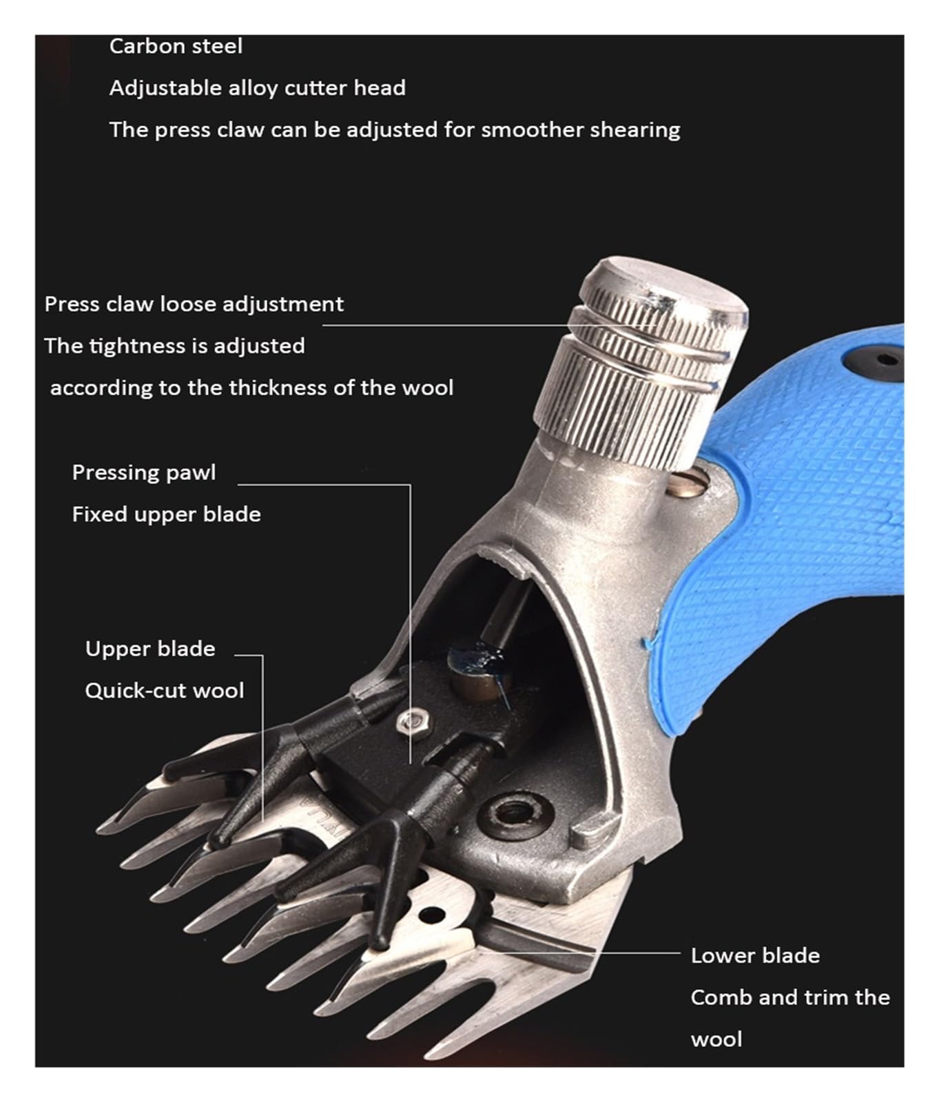 Obróć giętki wałek Elektryczne nożyczki do strzyżenia owiec Nożyce do kóz Maszyna z ostrzem szlifierka ostrzałka Wielokrotnego użytku(Without sharpener)