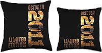 Vista 3 de Month October 2011 Retro Sunset 2011 Vintage 2011 Since 2011 Throw Pillow