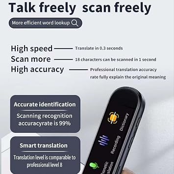 Translator Pen 2.0, Translation Pen 2025, Travel Language Translator Device, Business Traductpen, 112 Language Translation Scanning Reading Pen, Study Scanning Pen, Dyslexia Reading Tools