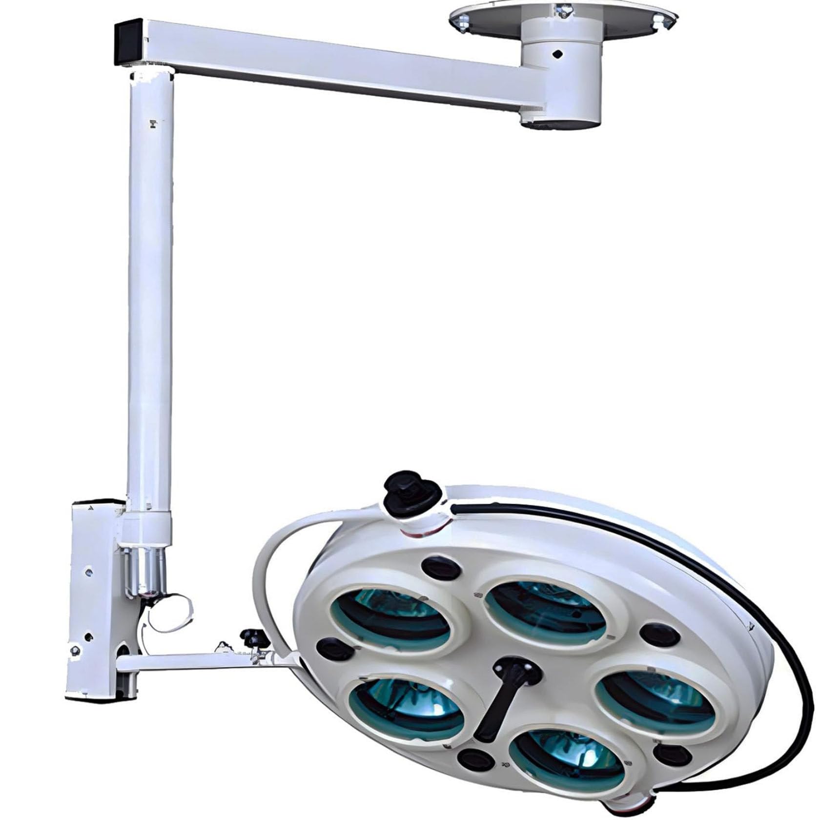 Lampa Sufitowa Medyczna Chirurgiczna, Lampa Do Badania Sali Operacyjnej, Lampa Bezcieniowa Do ZabiegóW Operacyjnych, 60000-120000 LuksóW, Lampa Halogenowa Z 5 Otworami, Regulowana Temperatura