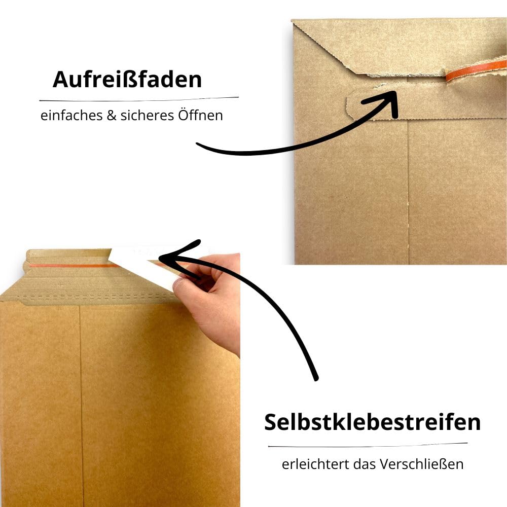 Büwa Versandtaschen A4 250x353mm Füllhöhe 50mm Karton
