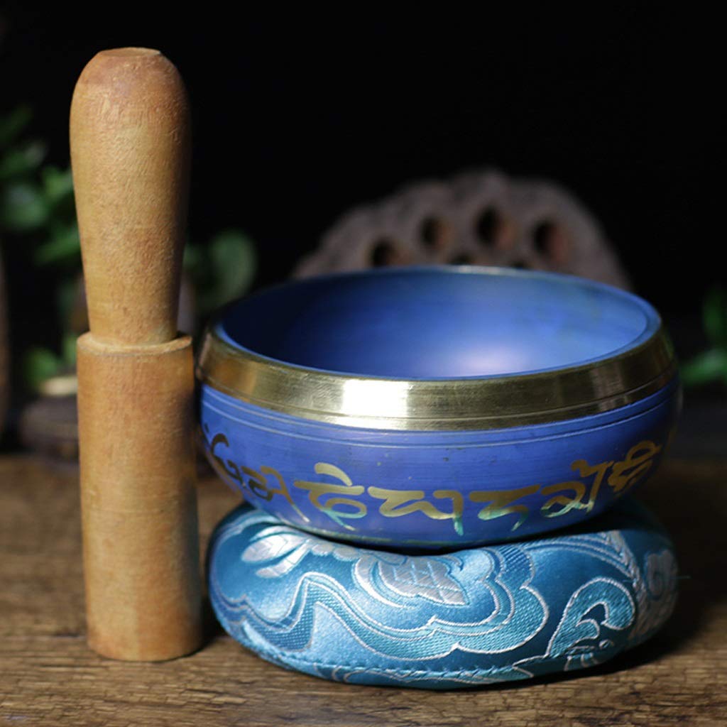Nouveau bol chantant bouddhisme népal bouddhisme tibétain Yoga guérison Relaxation basse fréquence son profond bol en cuivre (Size : 9.5CM)