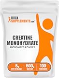 BulkSupplements.com Creatine Monohydrate Powder - Micronized Creatine Powder, Unflavored - Pure & Gluten Free, 5g per Serving, 500g (1.1 lbs) (Pack of 1)