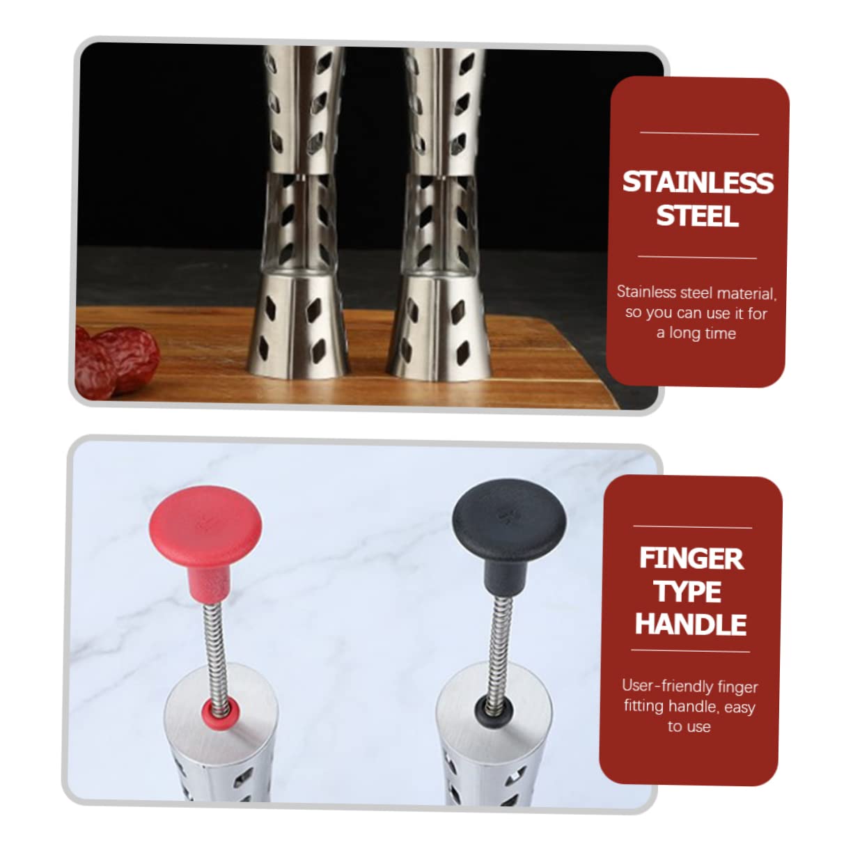 IMIKEYA 3stücke Kirschenentkerner Edelstahl Manuell Praktischer Entkerner Für Kirschen Und Datteln Ergonomisches Design Leicht Und Tragbar Für Küche Kernentferner Für Obst Und Jujube