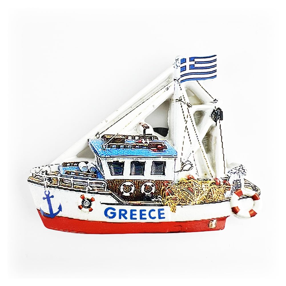 Mediterranean Greece Sailboat Magnet Kitchen Fridge Decorated Magnet
