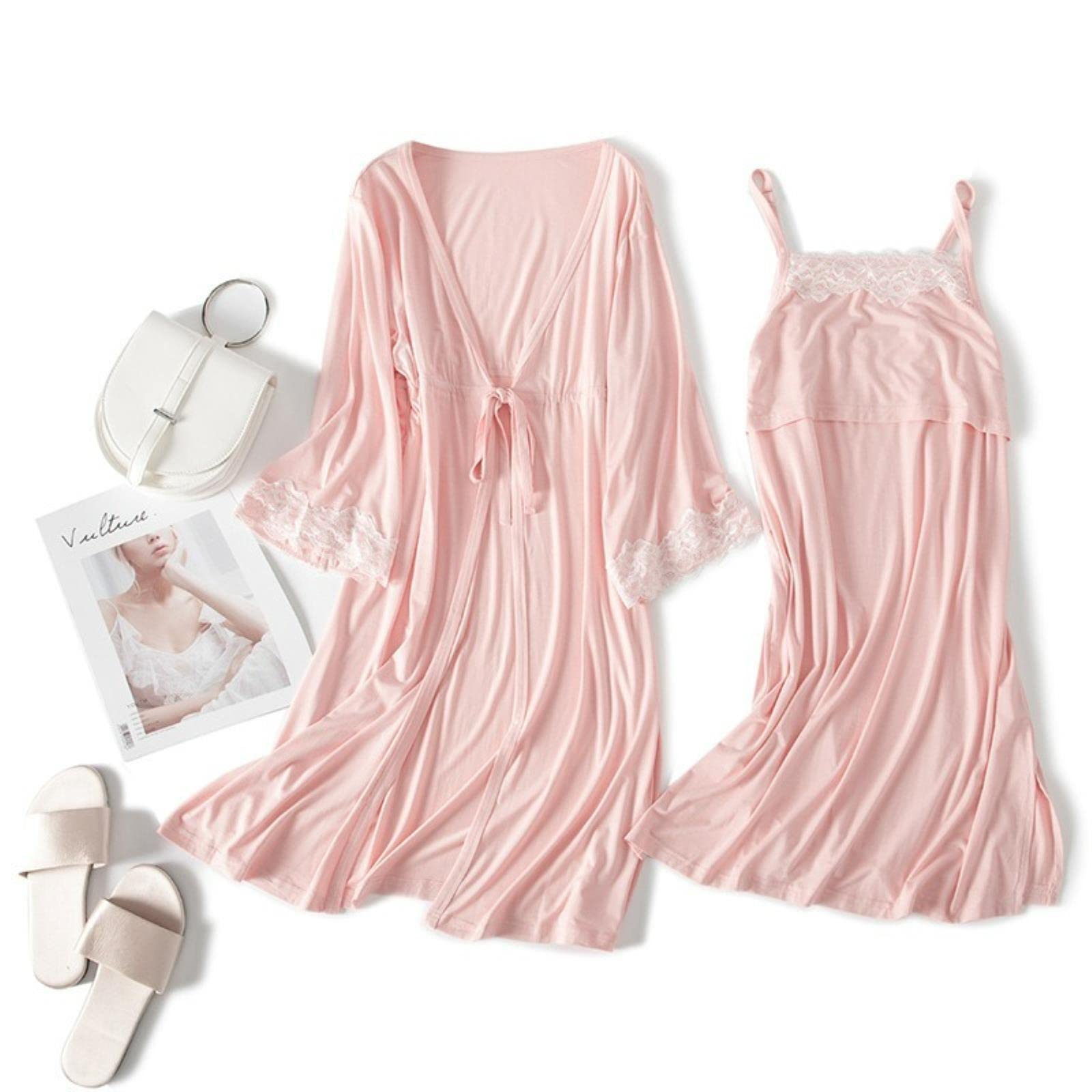 Femme Enceinte vêtements de Nuit Allaitement Grossesse Pyjamas Fronde Allaitement Chemise de Nuit maternité Travail Robe + Robe Accouchement