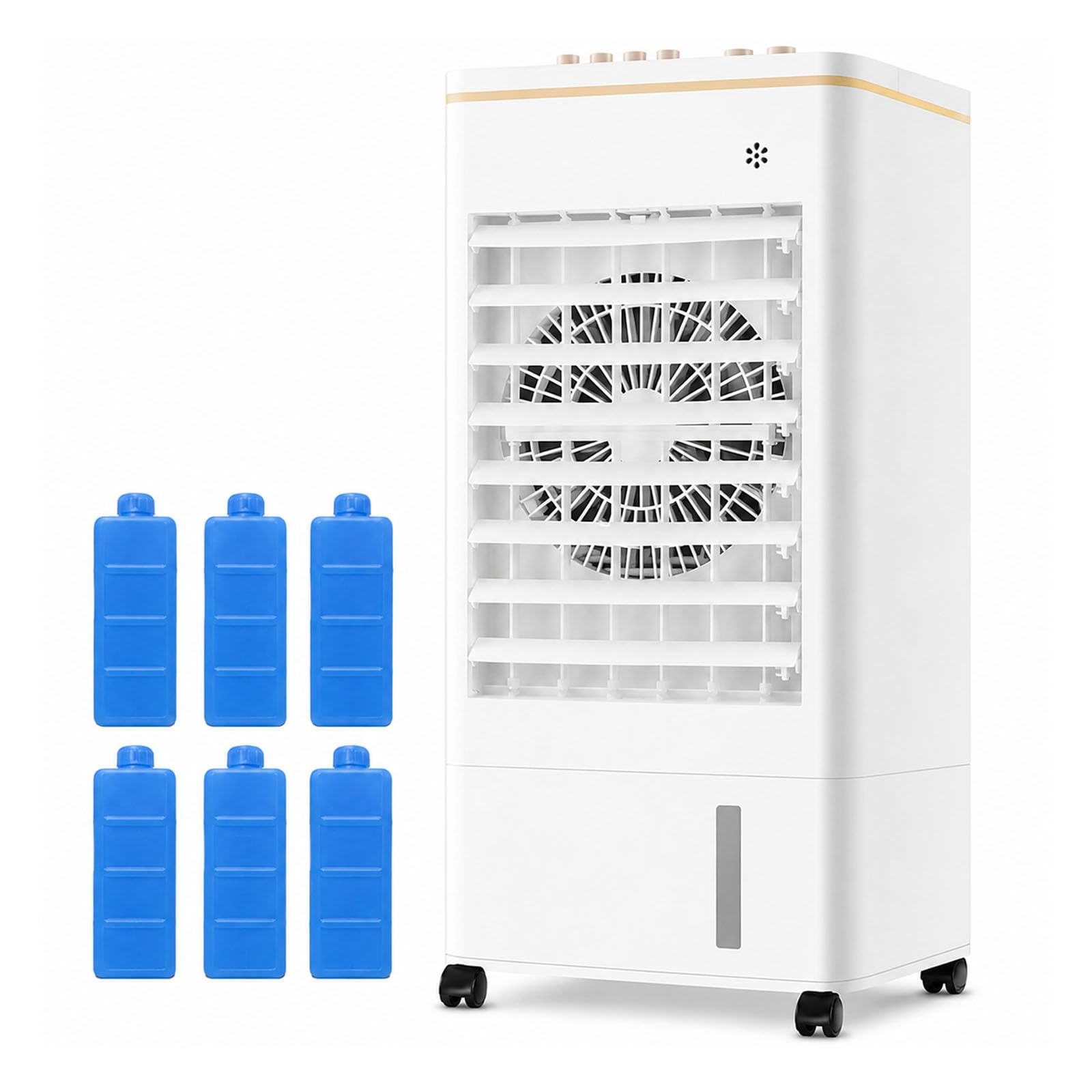 Swamp Cooler Air Conditioner, 1.85 Gal Portable Evaporative Air Cooler with 6 Ice Packs, 3 Speeds, 120° Oscillation for Bedroom, Home Office