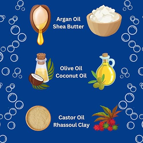 Miniatura 8 de Jabón facial marroquí Indigo Nila - Hecho a mano con aceite de argán y manteca de karité