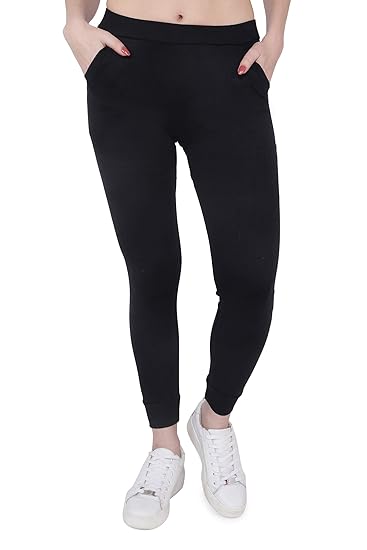 Tapered Jogger, Track Pants Stretchable Cotton with Both Side Pocket, Casual Trousers for Women's and Girls