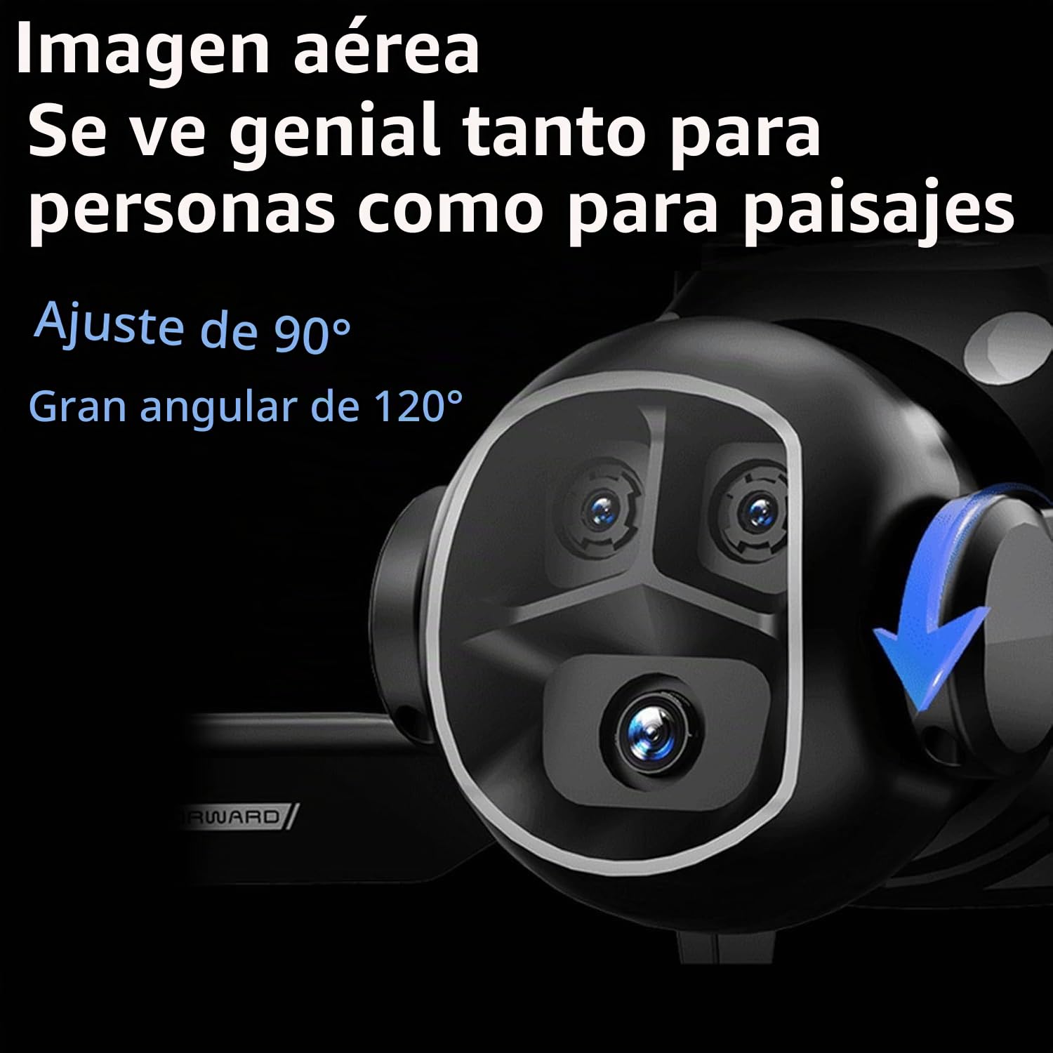OBEST Drone con Cámara y Gafas VR, Mini Dron FPV Plegable | Doble Camara 2 Baterías, Giro 360 Modo Sin Cabeza, Gesto Foto/Vídeo, Aterrizaje con un solo clic, RC Helicóptero para Adulto