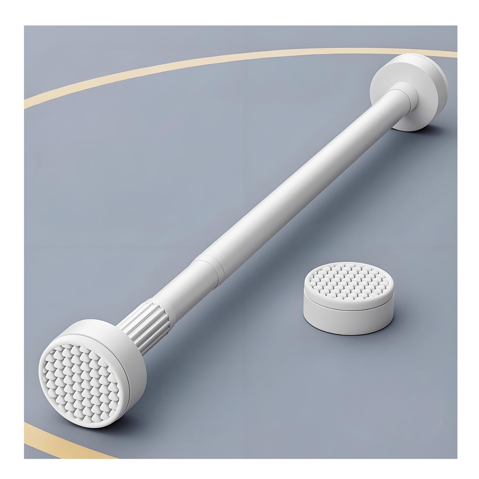 WQPMNYG Adjustable Shower Curtain Rod 35250cm NoDrill Tension Rod for Bathroom & Bedroom Room Divider Easy Installation Versatile Use (White 63" 98")