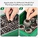 MIXC 10 Packs Seed Starter Tray Seed Starter Kit with Humidity Dome (120 Cells Total Tray) Seed Starting Trays Plant Starter Kit and Base Mini Greenhouse Germination Kit for Seeds Growing Starting