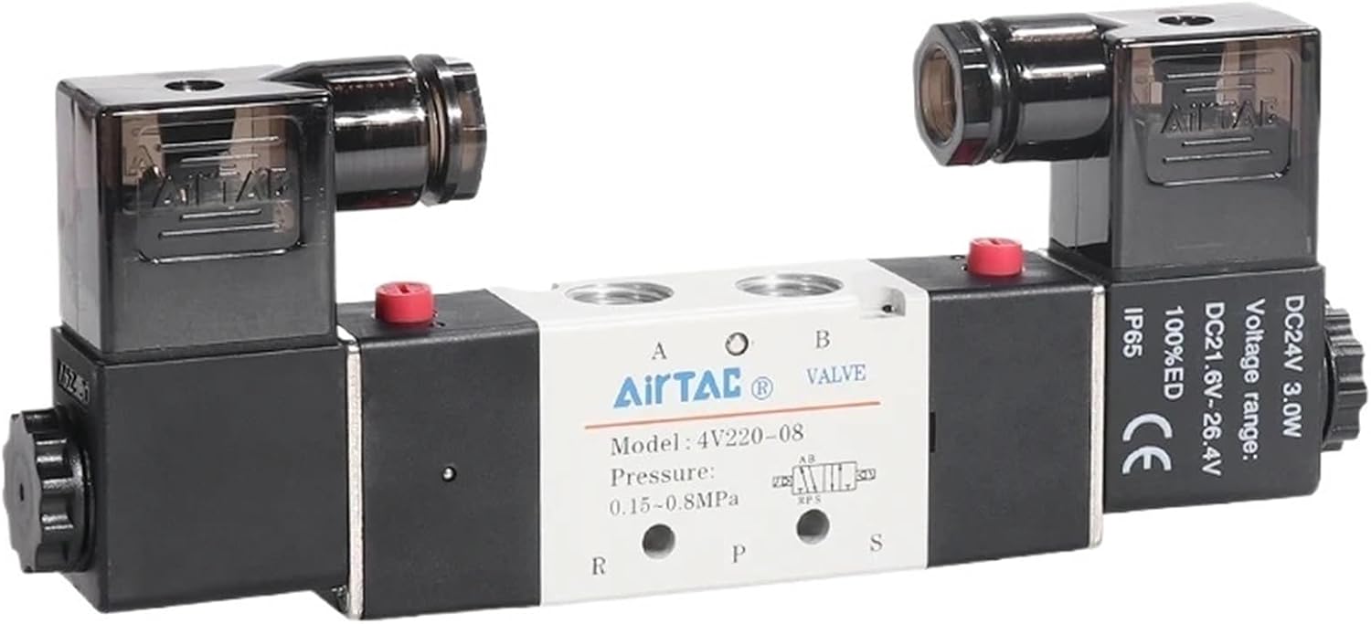 4V120 4V220 4V320 4V420 Solenoid Valve Control 5/2 Way Valve Port Single Coil(4V32010A)