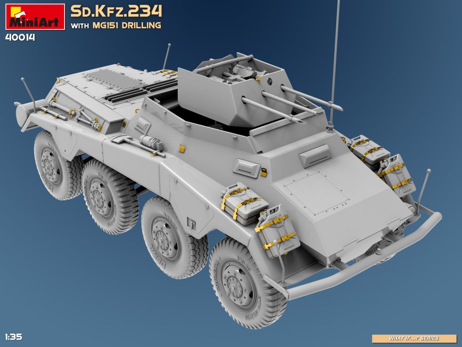 Miniart 40014 1:35 DT. SD.Kfz.234 m. MG151 Perforación - reproducción Fiel, modelismo, Kit de plástico, Manualidades, Hobby, Pegar, modelismo, ensamblar