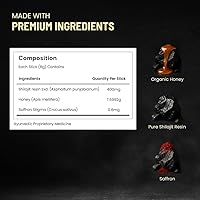 Vista 8 de ANECDOTE Himalayan Shilajit Honey Sticks with Organic Honey & Saffron Boosts Stamina Supports Immunity 75% Fulvic Acid, 85+ Trace Minerals