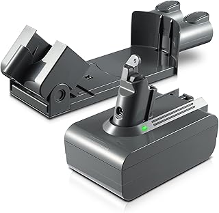 Upgraded High Capacity 21.6V Replacement Battery for Dyson V6 Animal Motorhead Absolute Slim Fluffy Trigger SV03 SV04 SV05 SV06 SV07 SV09 DC58 DC59 DC61 DC62 VTC4 Cordless Vacuum with Wall Mount