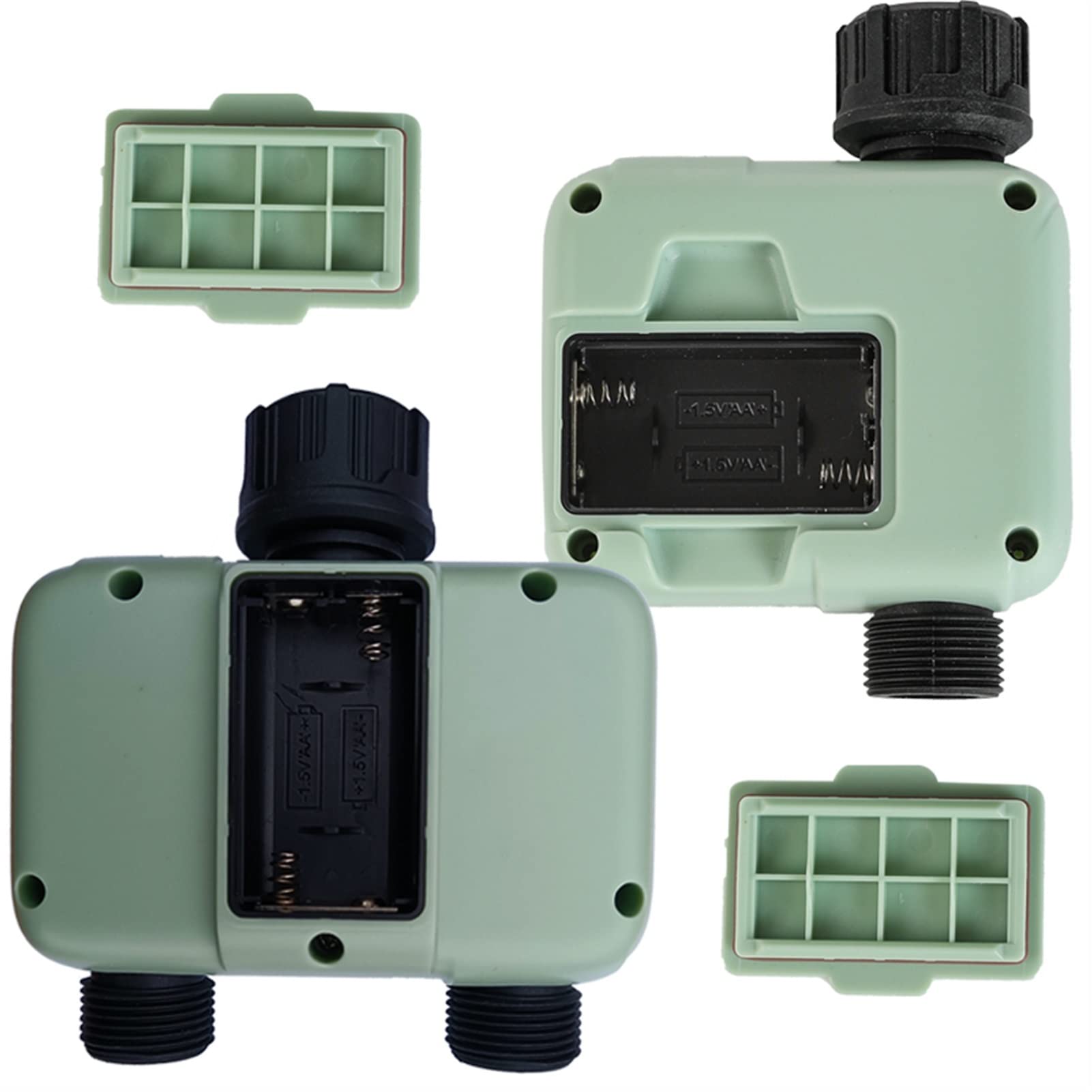 Wassertimer Bewässerung Timer mit Regensensor -Bewässerung Timer wasserdichtem Wasserstandssensor Automatischer Bewässerungssystem Bewässerung Controller Schlauchtimer (Color : Spring Set)